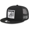 Men's Atlanta Braves New Era Black Scratch Squared Trucker 9FIFTY Snapback Hat