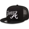 Men's Atlanta Braves New Era Black Street Trucker 9FIFTY Snapback Hat