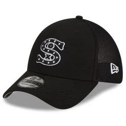 Men's Chicago White Sox New Era Black 2023 Batting Practice 39THIRTY Flex Hat