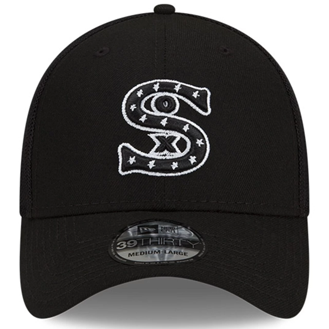 Men's Chicago White Sox New Era Black 2023 Batting Practice 39THIRTY Flex Hat - Image 2