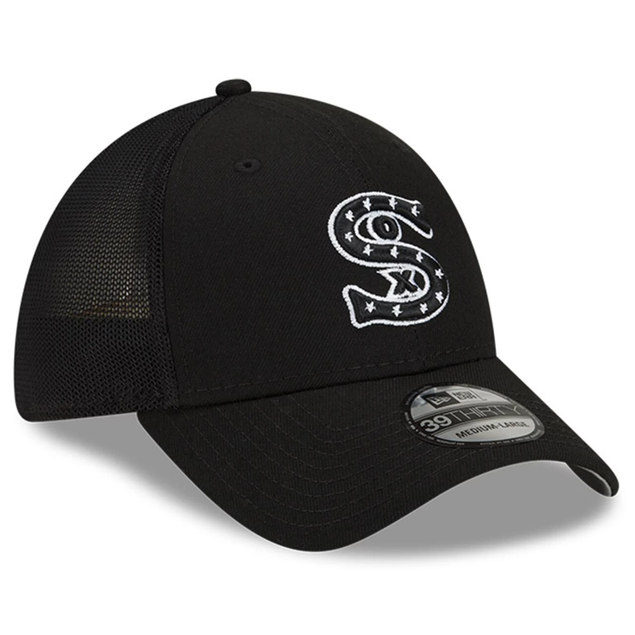 Men's Chicago White Sox New Era Black 2023 Batting Practice 39THIRTY Flex Hat - Image 3
