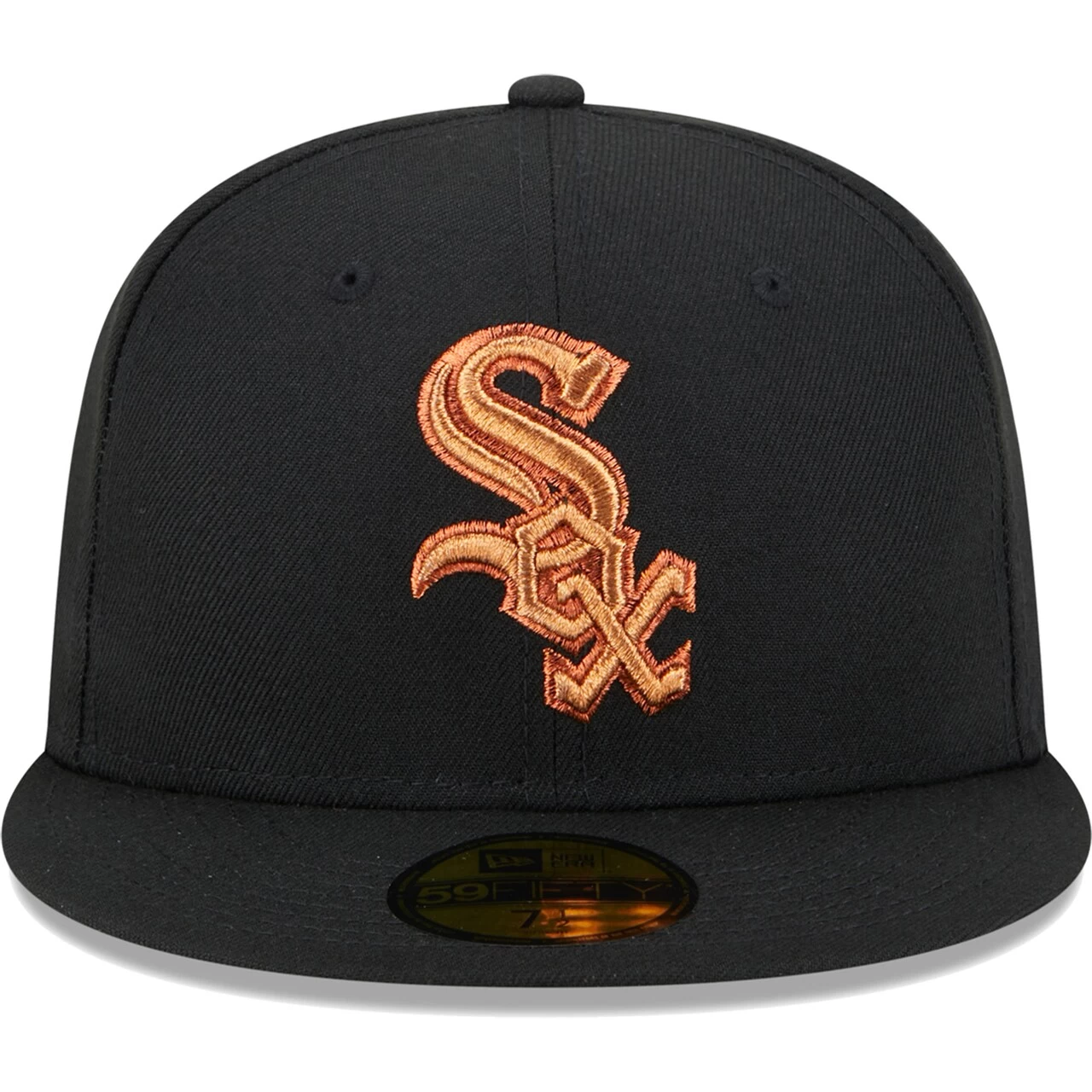 Men's Chicago White Sox New Era Black Metallic Pop 59FIFTY Fitted Hat - Image 2