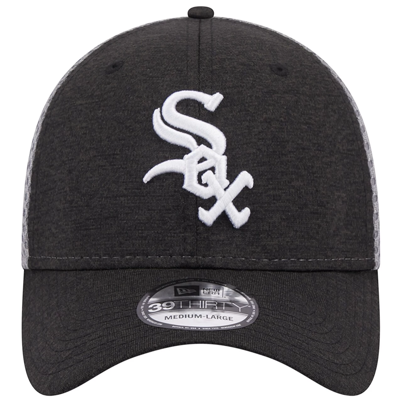 Men's Chicago White Sox New Era Black Shadow Neo 39THIRTY Flex Hat - Image 2