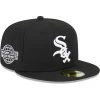 Men's Chicago White Sox New Era Black Sidepatch 59FIFTY Fitted Hat