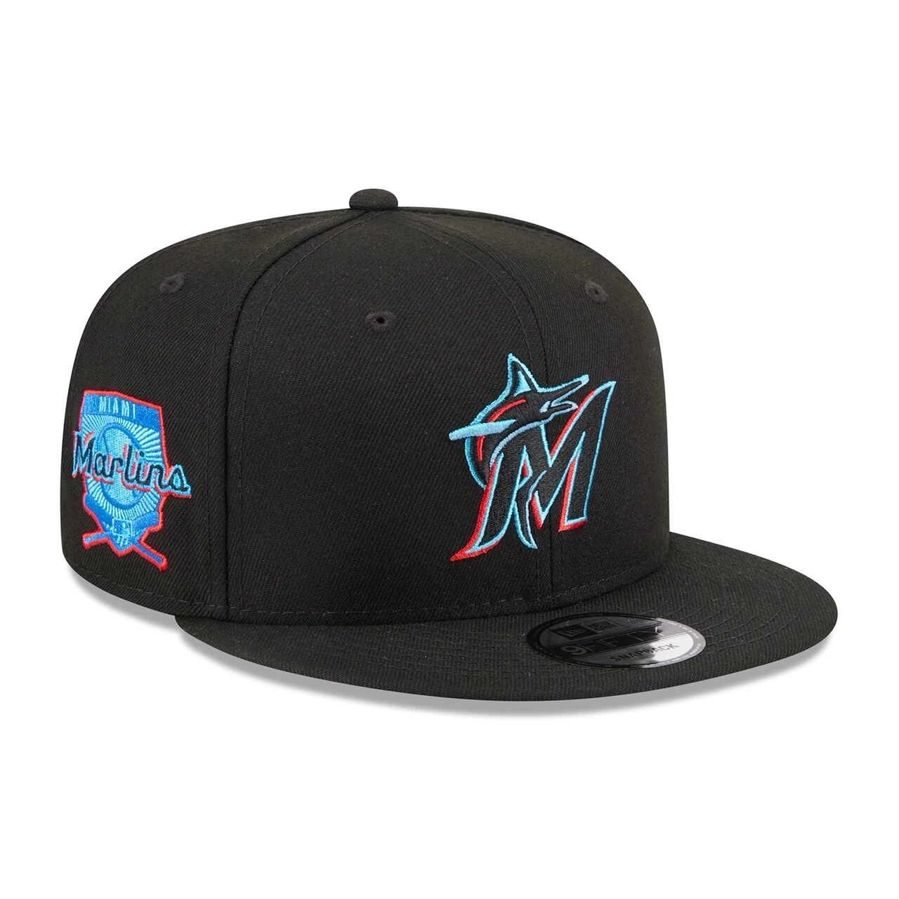 Men's Miami Marlins New Era Black 2023 MLB Father's Day 9FIFTY Snapback Hat