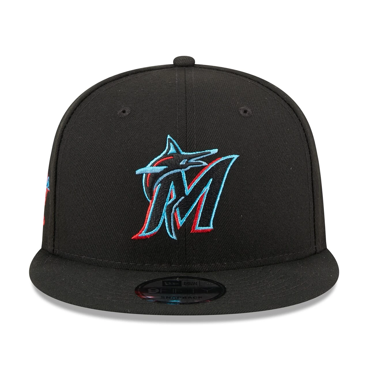 Men's Miami Marlins New Era Black 2023 MLB Father's Day 9FIFTY Snapback Hat - Image 2