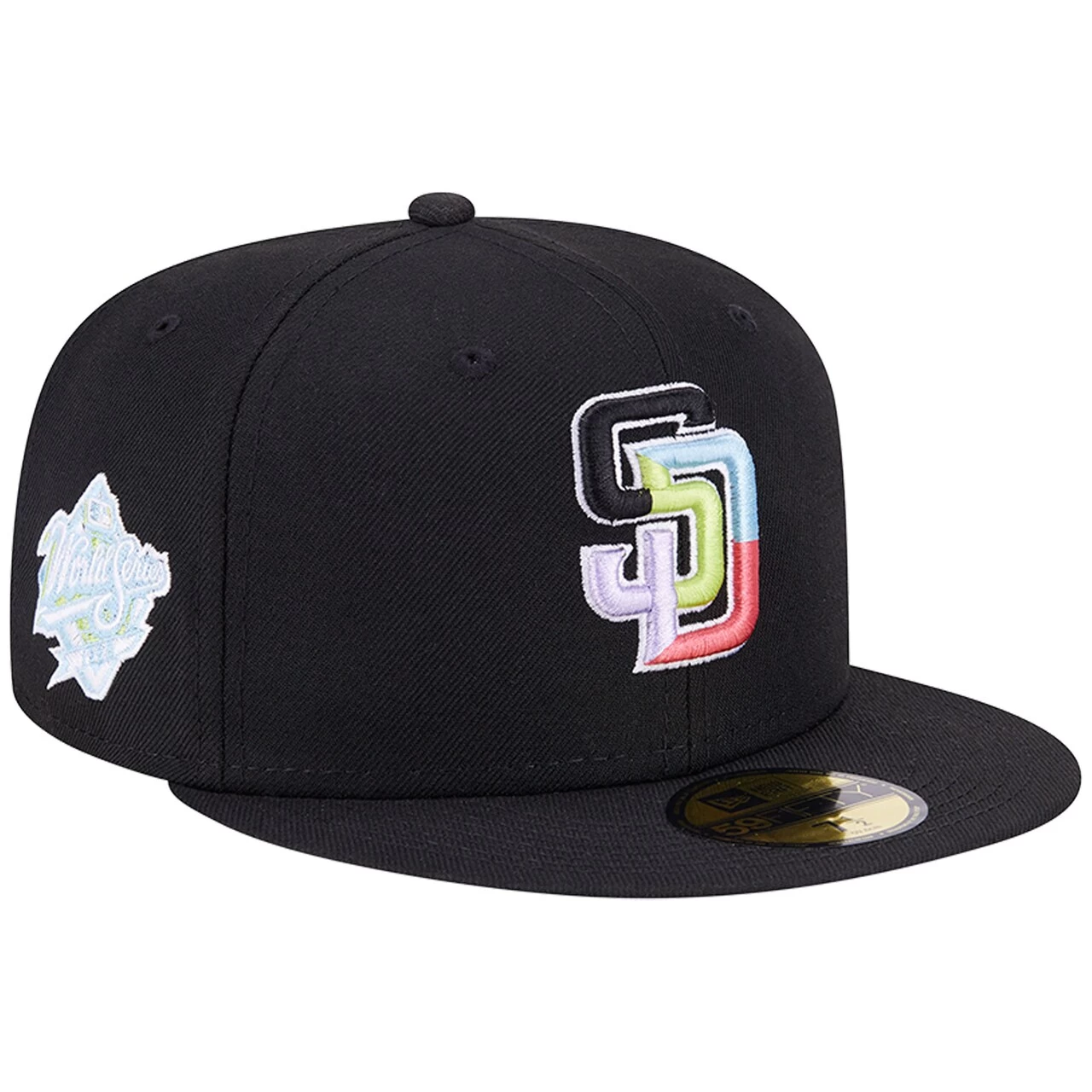 Men's San Diego Padres New Era Black Multi-Color Pack 59FIFTY Fitted Hat