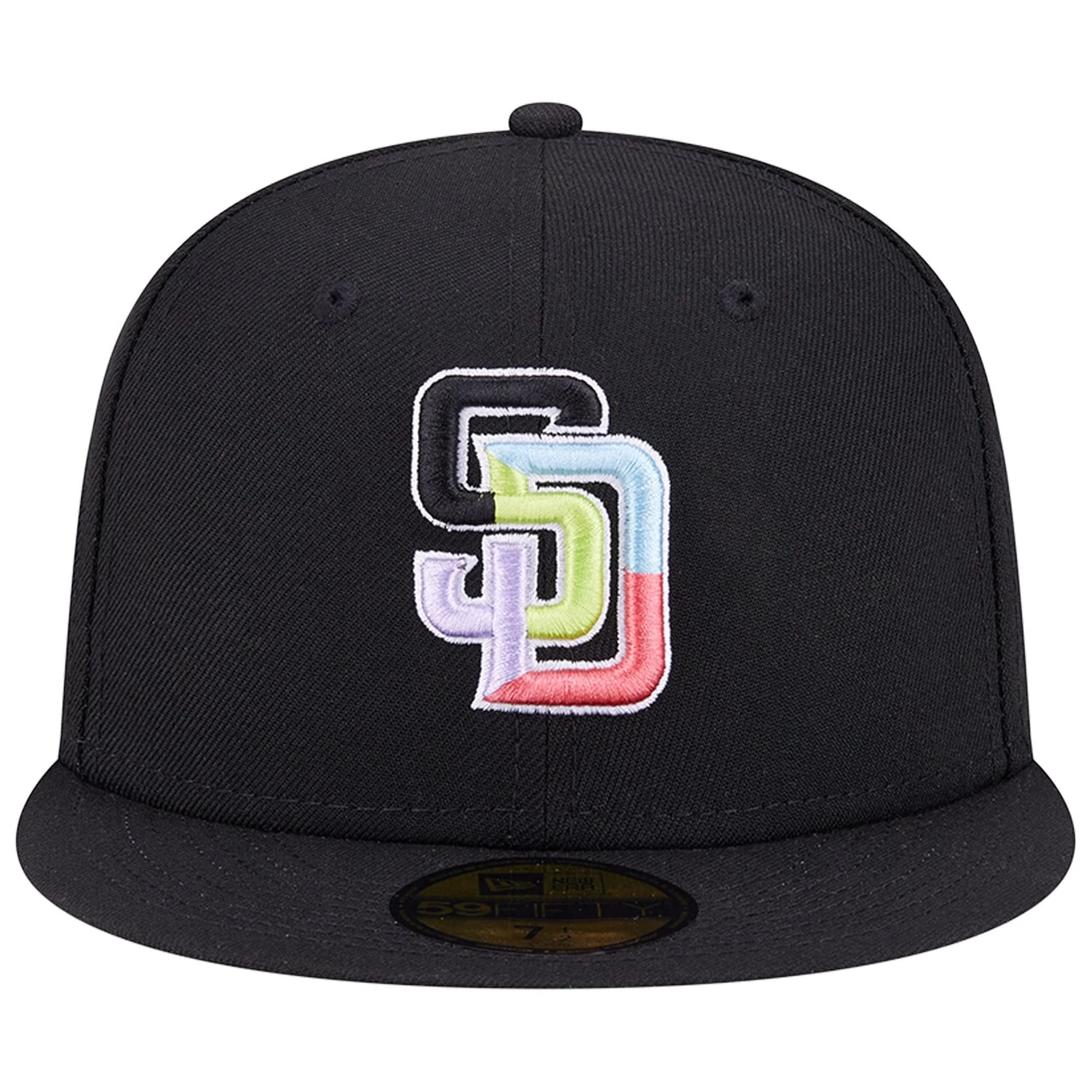 Men's San Diego Padres New Era Black Multi-Color Pack 59FIFTY Fitted Hat - Image 2