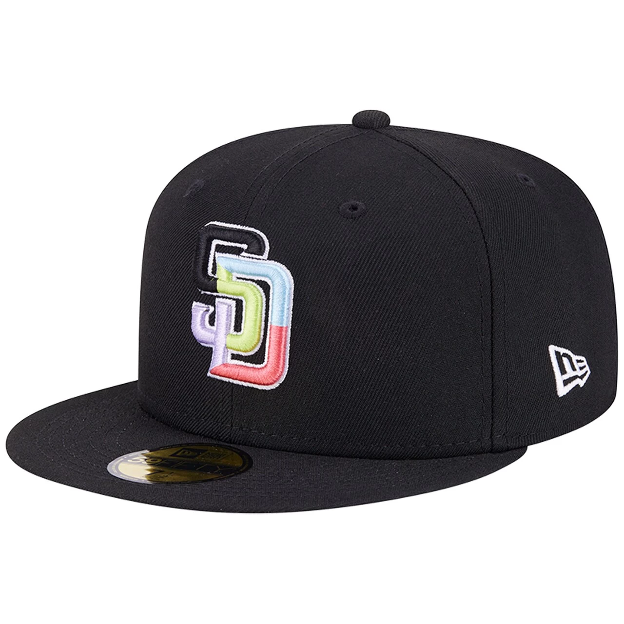 Men's San Diego Padres New Era Black Multi-Color Pack 59FIFTY Fitted Hat - Image 3