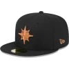 Men's Seattle Mariners New Era Black Metallic Pop 59FIFTY Fitted Hat