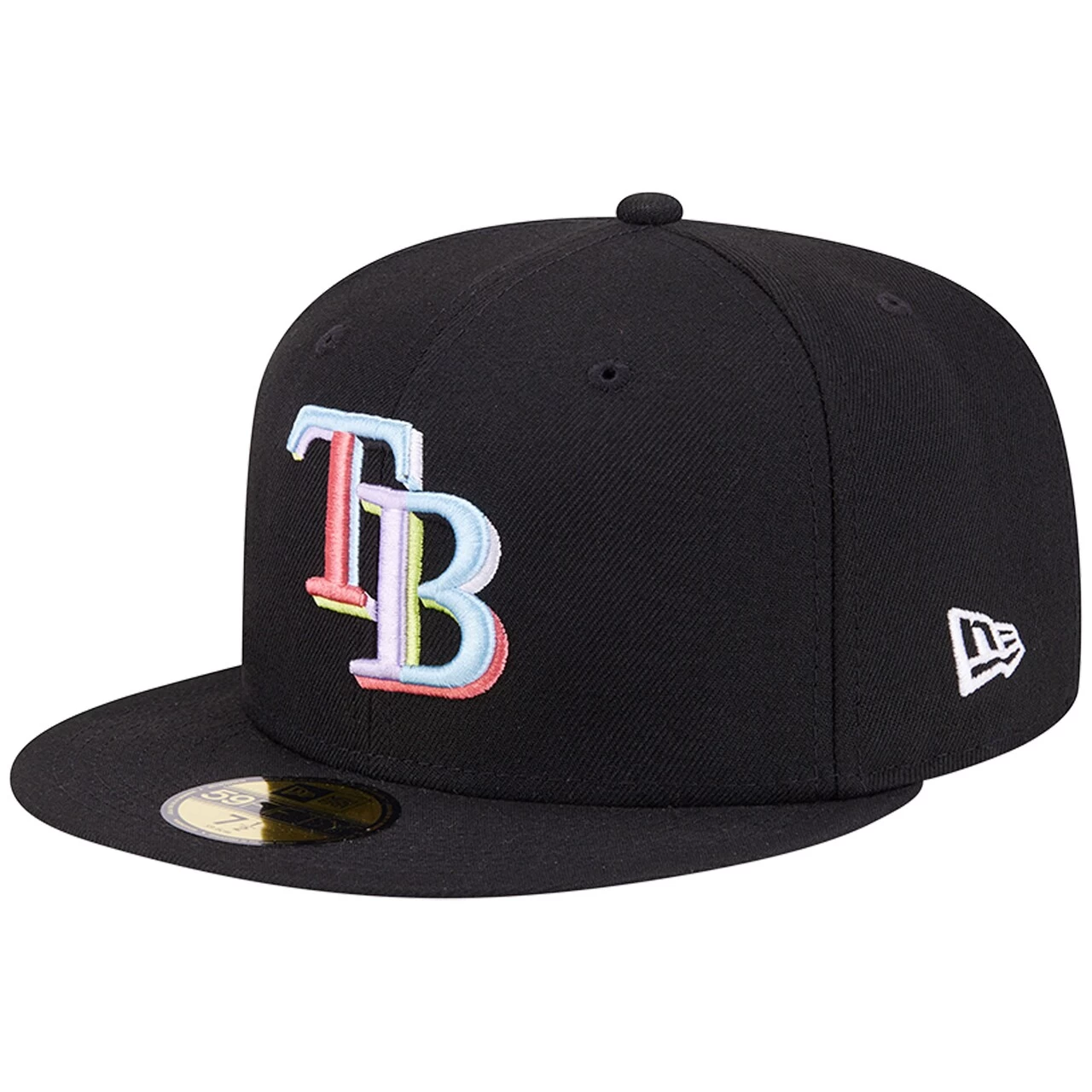 Men's Tampa Bay Rays New Era Black Multi-Color Pack 59FIFTY Fitted Hat - Image 3