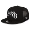 Men's Tampa Bay Rays New Era Black Street Trucker 9FIFTY Snapback Hat