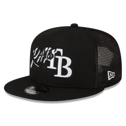 Men's Tampa Bay Rays New Era Black Street Trucker 9FIFTY Snapback Hat