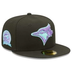 Men's Toronto Blue Jays New Era Black 40th Season Black Light 59FIFTY Fitted Hat