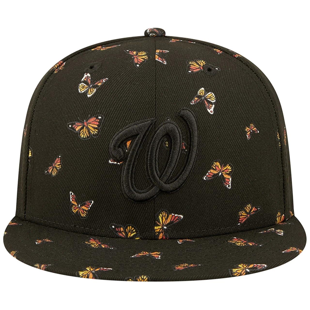 Men's Washington Nationals New Era Black Flutter 59FIFTY Fitted Hat - Image 2
