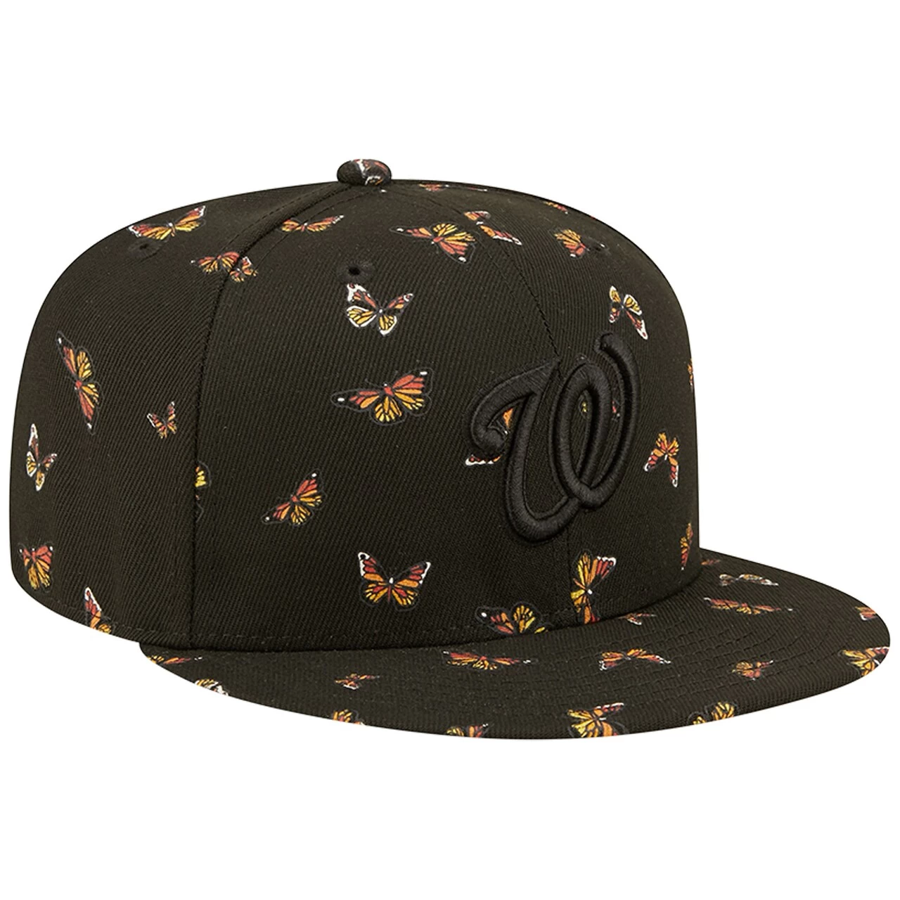 Men's Washington Nationals New Era Black Flutter 59FIFTY Fitted Hat - Image 3