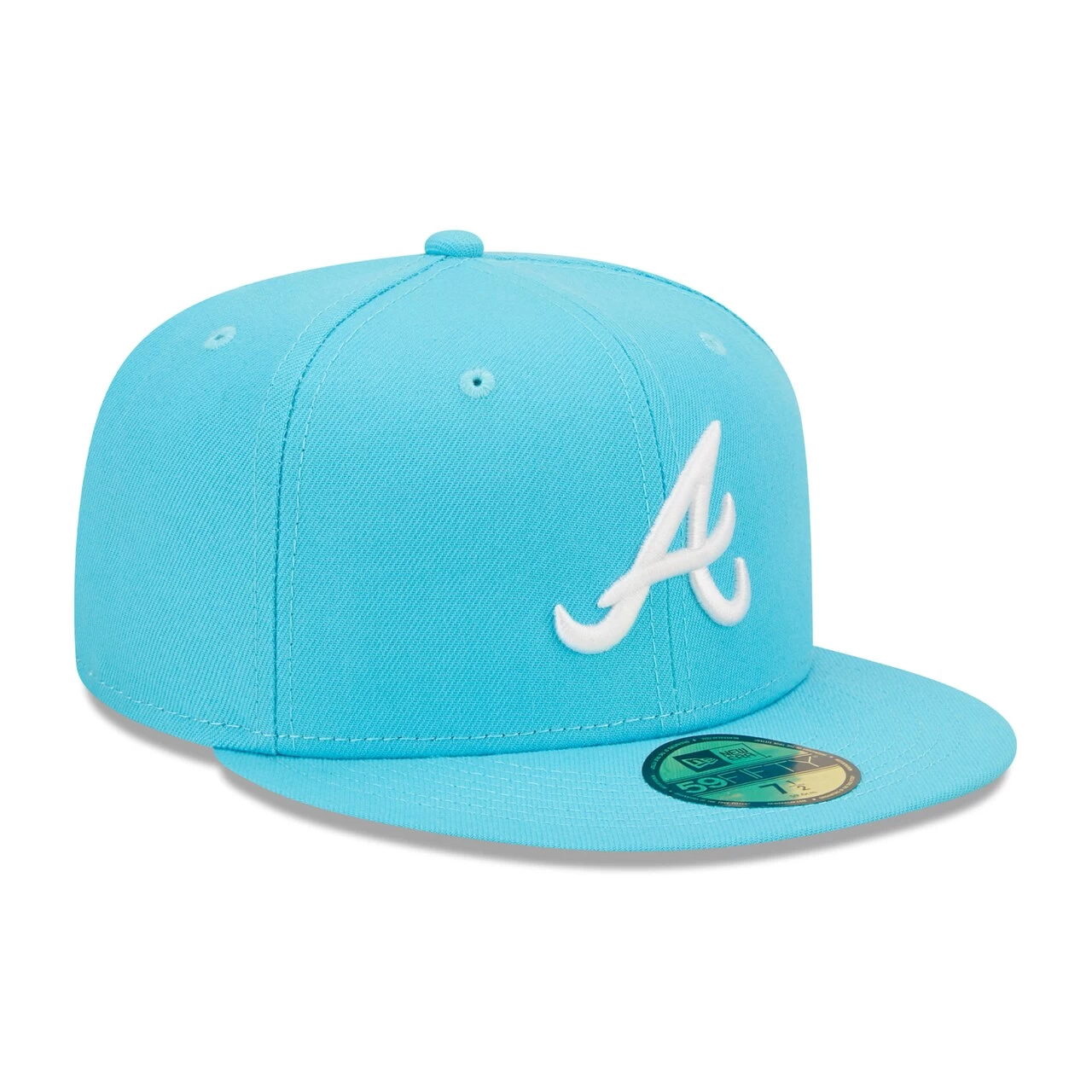 Men's Atlanta Braves New Era Blue Vice Highlighter Logo 59FIFTY Fitted Hat - Image 3