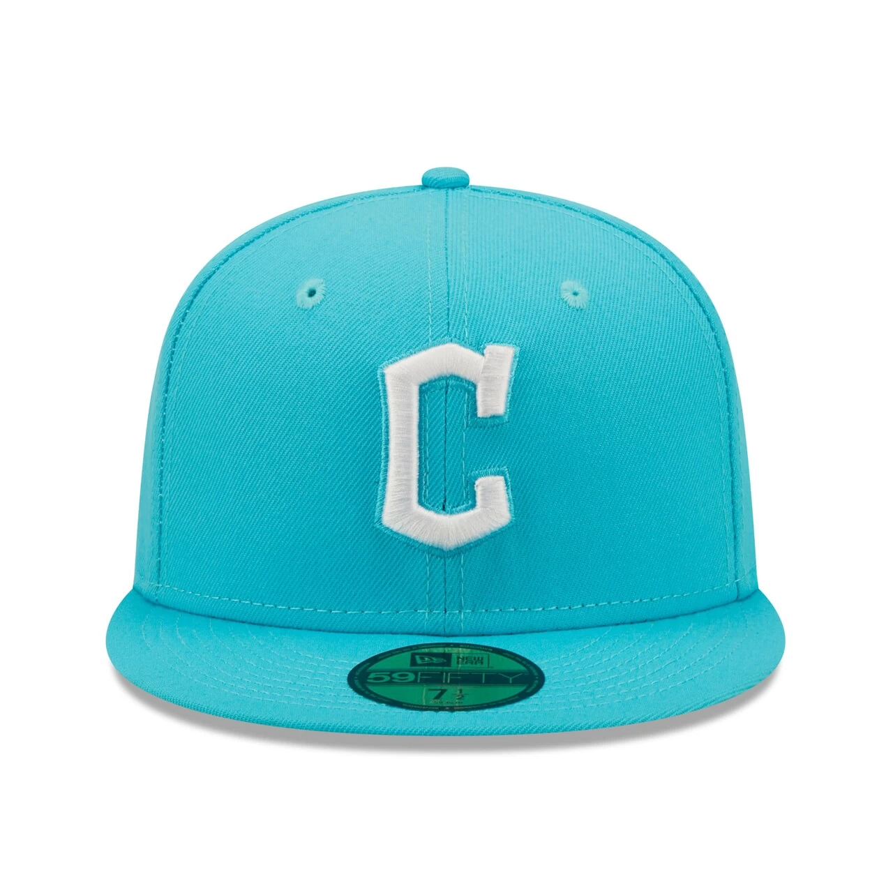 Men's Cleveland Guardians New Era Blue Vice Highlighter Logo 59FIFTY Fitted Hat - Image 2