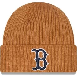 Men's Boston Red Sox New Era Brown Classic Cuffed Knit Hat