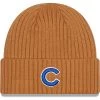 Men's Chicago Cubs New Era Brown Classic Cuffed Knit Hat