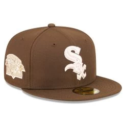 Men's Chicago White Sox New Era Brown Comiskey Park Pink Undervisor 59FIFTY Fitted Hat
