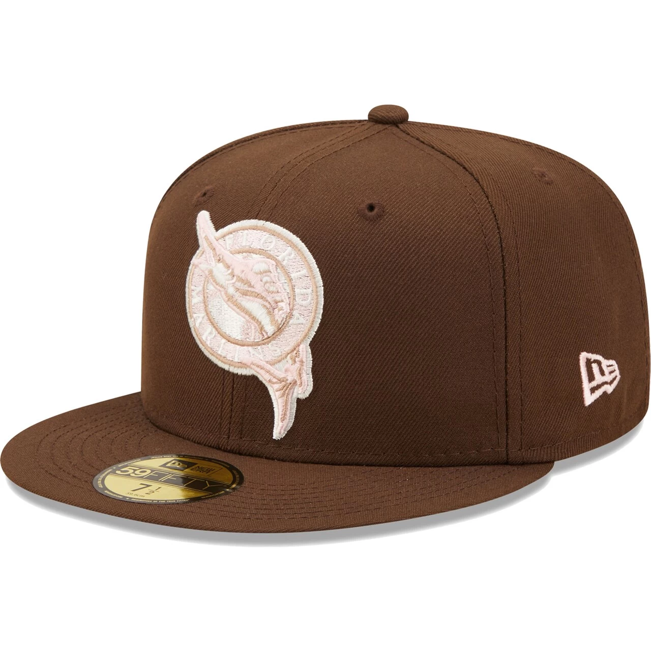 Men's Florida Marlins New Era Brown Pink Undervisor 59FIFTY Fitted Hat - Image 3