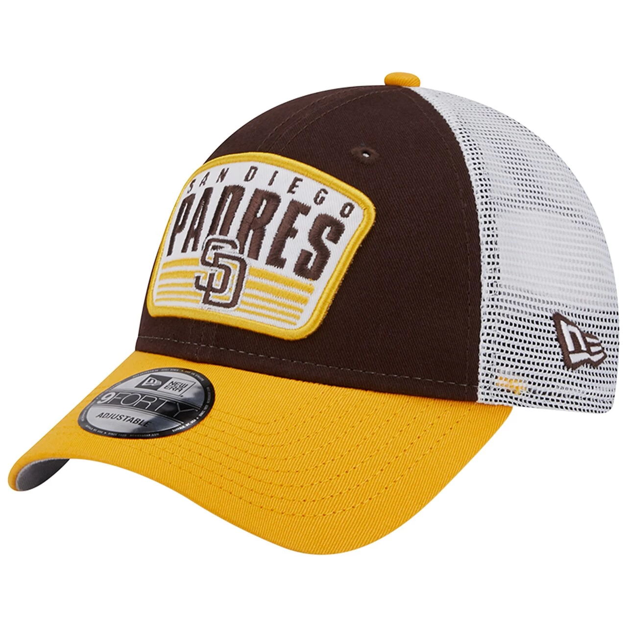 Men's San Diego Padres New Era Brown Two-Tone Patch 9FORTY Snapback Hat