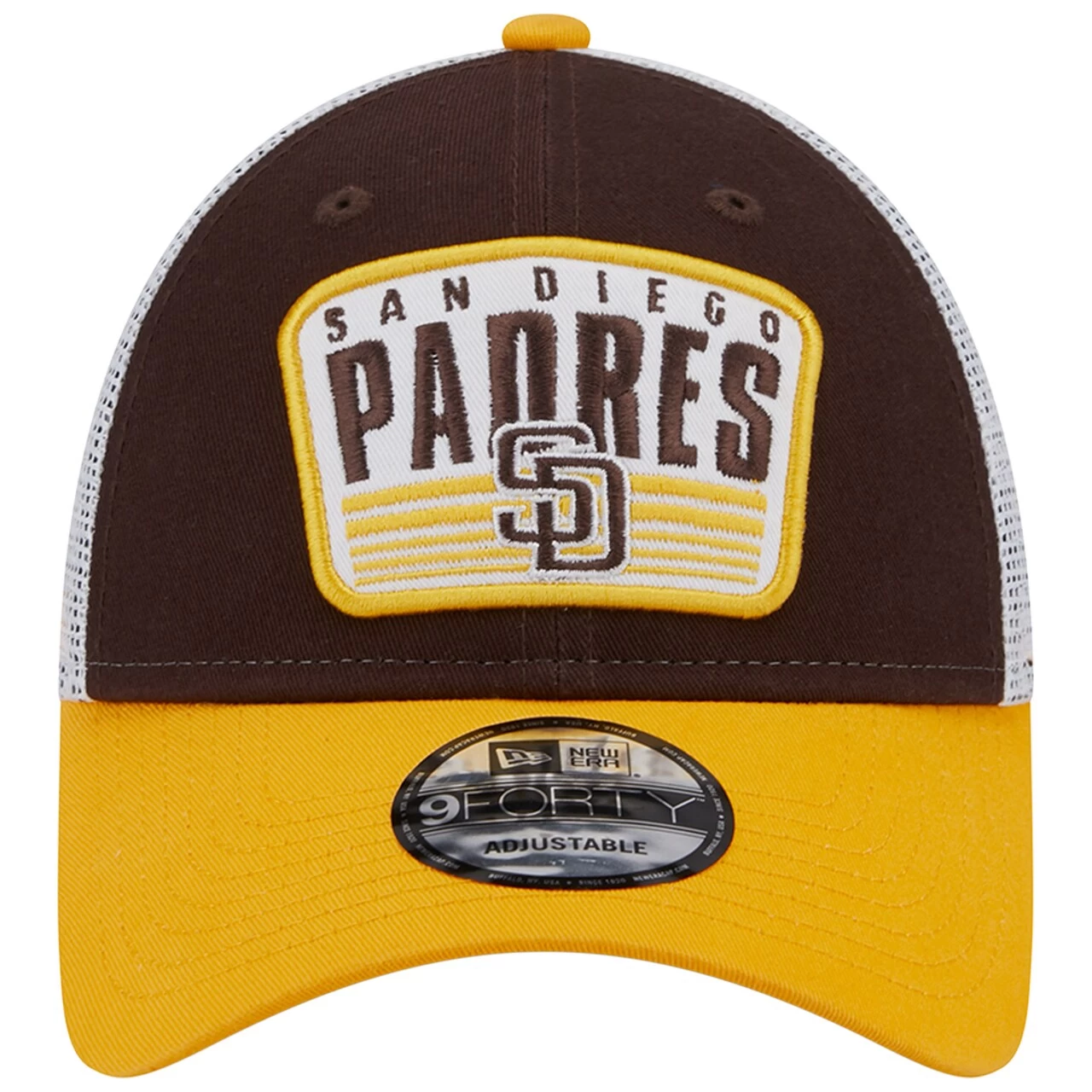 Men's San Diego Padres New Era Brown Two-Tone Patch 9FORTY Snapback Hat - Image 2