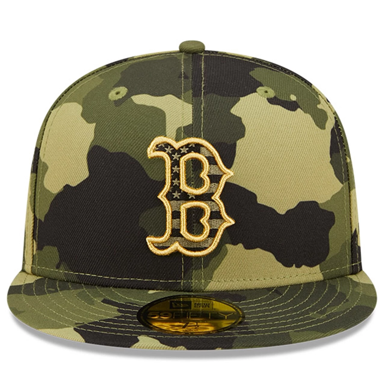 Men's Boston Red Sox New Era Camo 2022 Armed Forces Day On-Field 59FIFTY Fitted Hat - Image 2