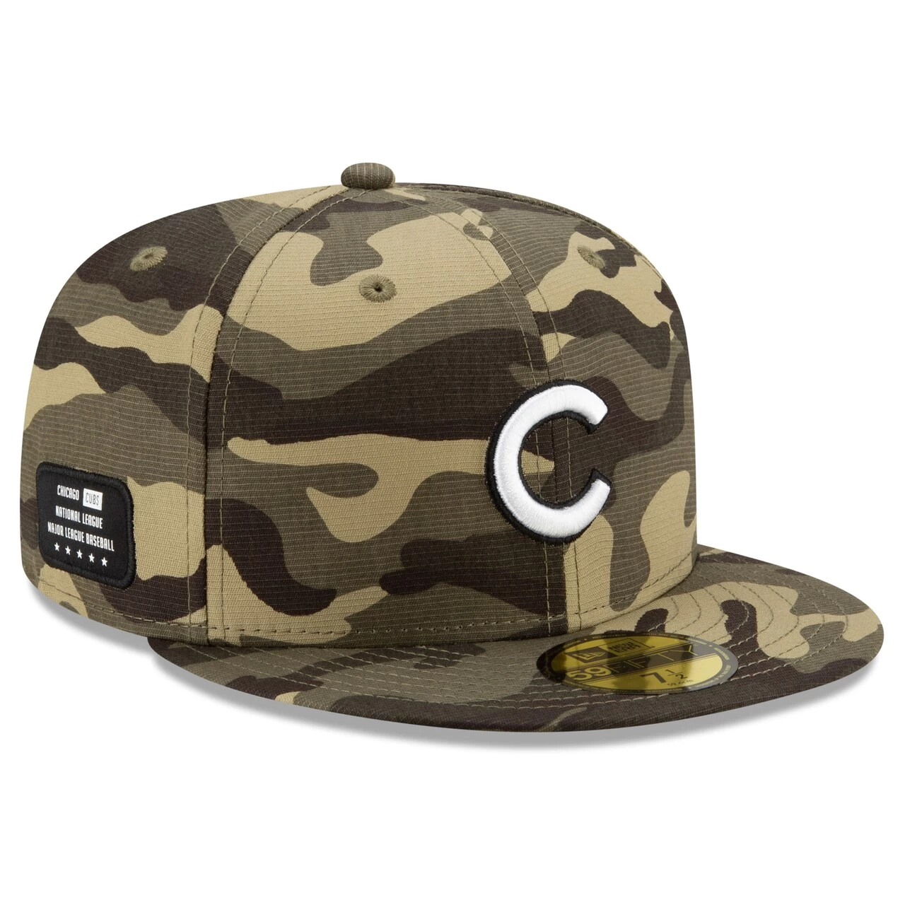 Men's Chicago Cubs New Era Camo 2021 Armed Forces Day On-Field 59FIFTY Fitted Hat