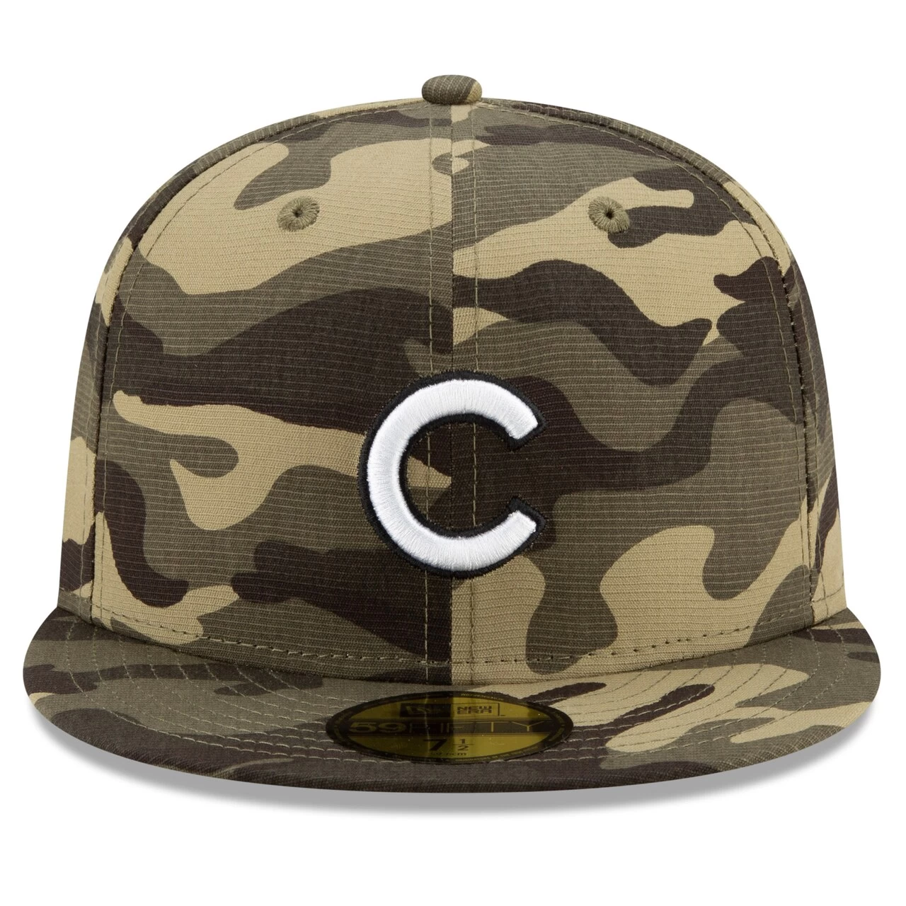 Men's Chicago Cubs New Era Camo 2021 Armed Forces Day On-Field 59FIFTY Fitted Hat - Image 2