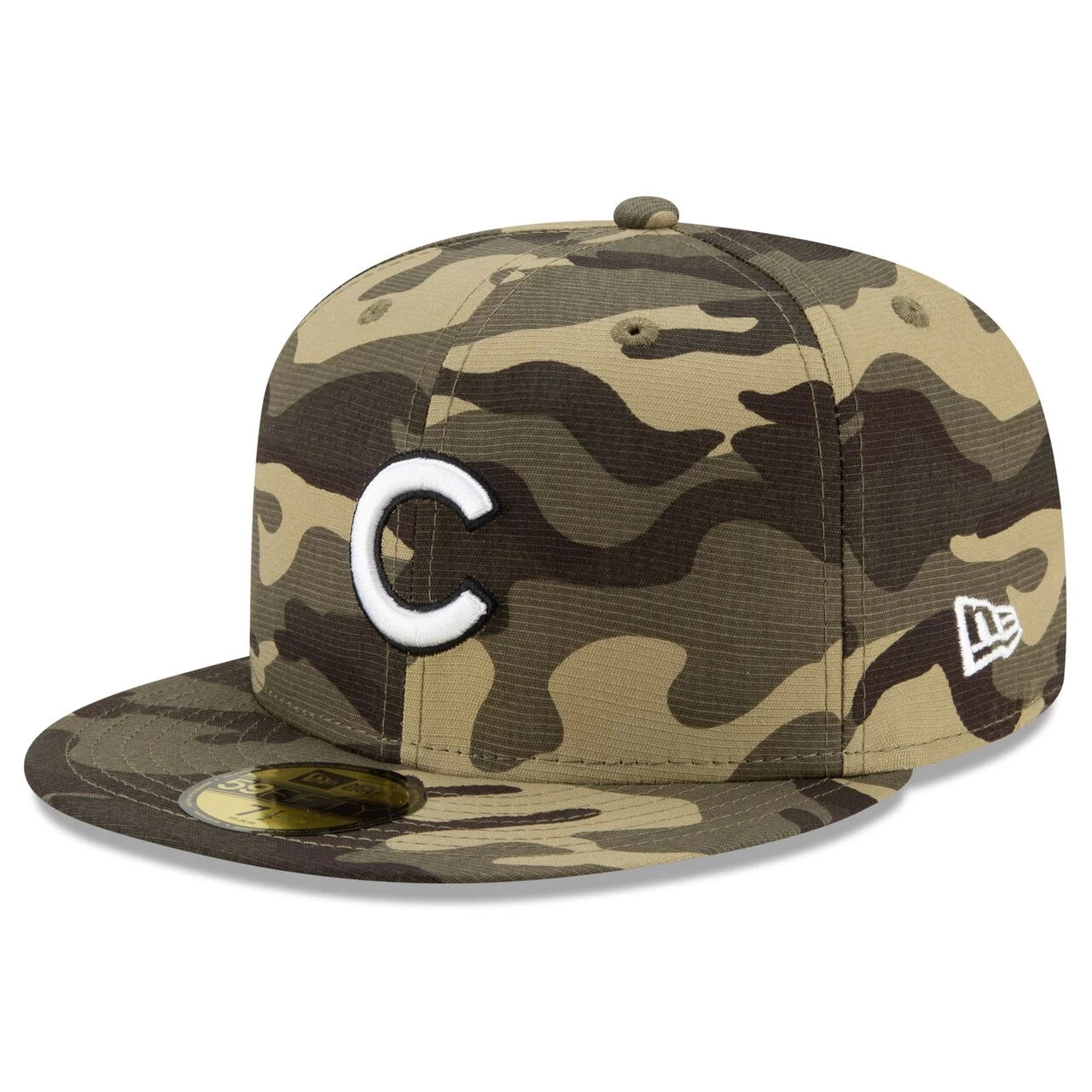 Men's Chicago Cubs New Era Camo 2021 Armed Forces Day On-Field 59FIFTY Fitted Hat - Image 3