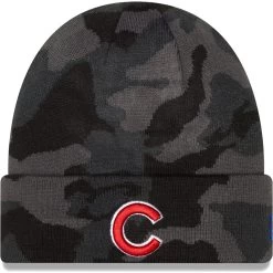 Men's Chicago Cubs New Era Camo Cuffed Knit Hat