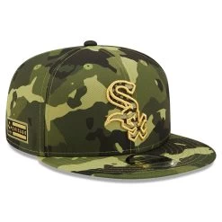 Men's Chicago White Sox New Era Camo 2022 Armed Forces Day 9FIFTY Snapback Adjustable Hat