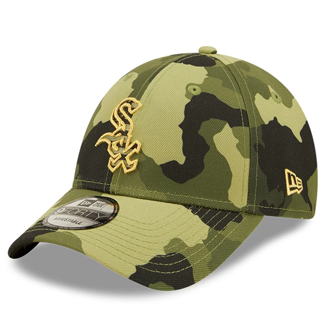 Men's Chicago White Sox New Era Camo 2022 Armed Forces Day 9FORTY Snapback Adjustable Hat - Image 3