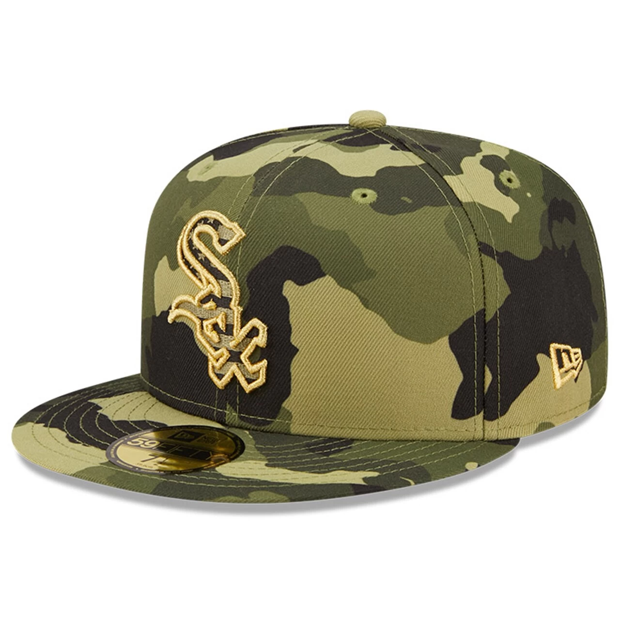 Men's Chicago White Sox New Era Camo 2022 Armed Forces Day On-Field 59FIFTY Fitted Hat - Image 3