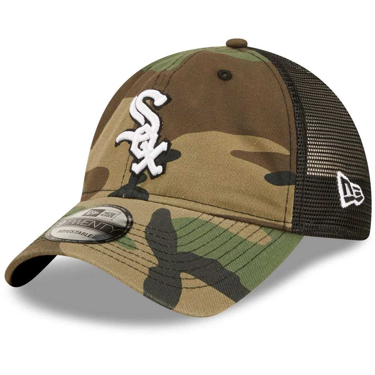 Men's Chicago White Sox New Era Camo Trucker 9TWENTY Snapback Hat