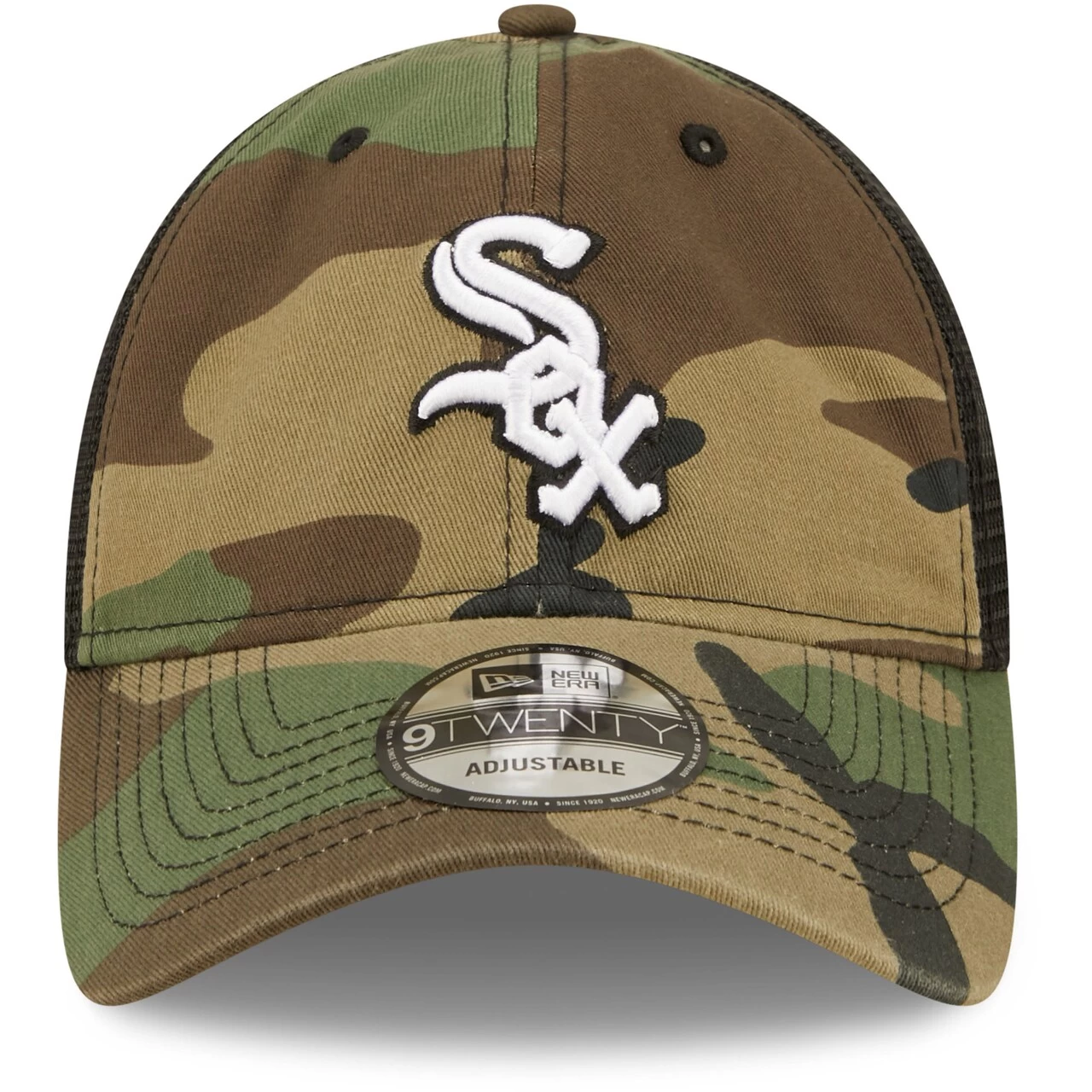 Men's Chicago White Sox New Era Camo Trucker 9TWENTY Snapback Hat - Image 2