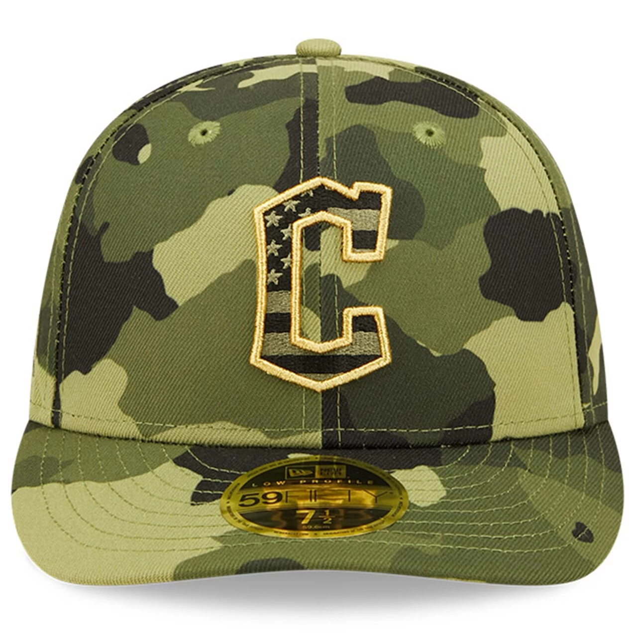 Men's Cleveland Guardians New Era Camo 2022 Armed Forces Day On-Field Low Profile 59FIFTY - Image 2
