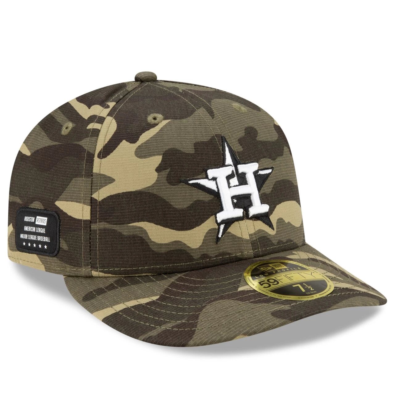 Men's Houston Astros New Era Camo 2021 Armed Forces Day On-Field Low Profile 59FIFTY Fitted Hat