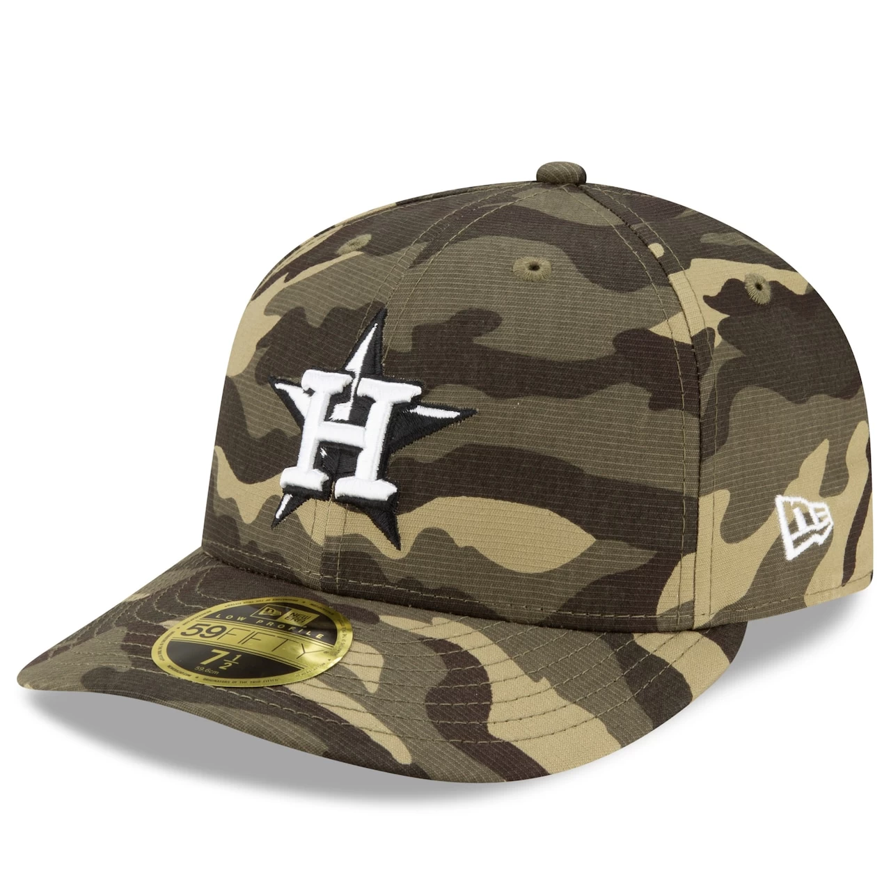 Men's Houston Astros New Era Camo 2021 Armed Forces Day On-Field Low Profile 59FIFTY Fitted Hat - Image 3