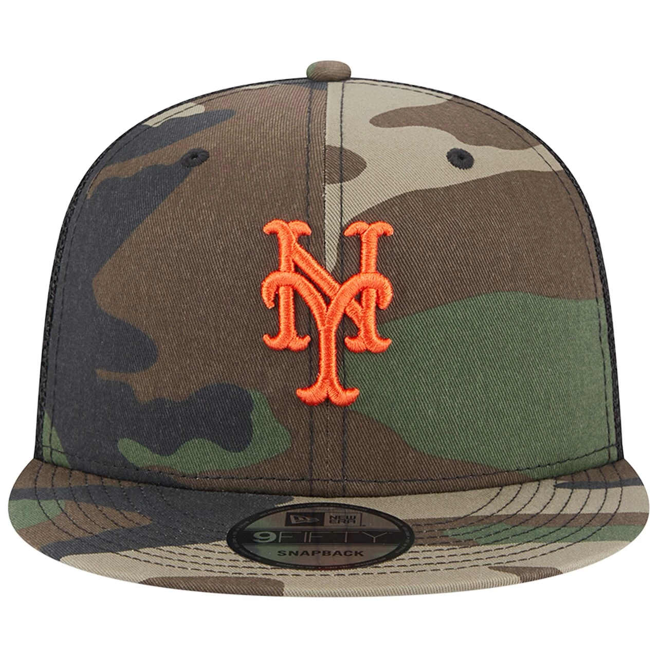 Men's New York Mets New Era Camo Trucker 9FIFTY Snapback Hat - Image 2