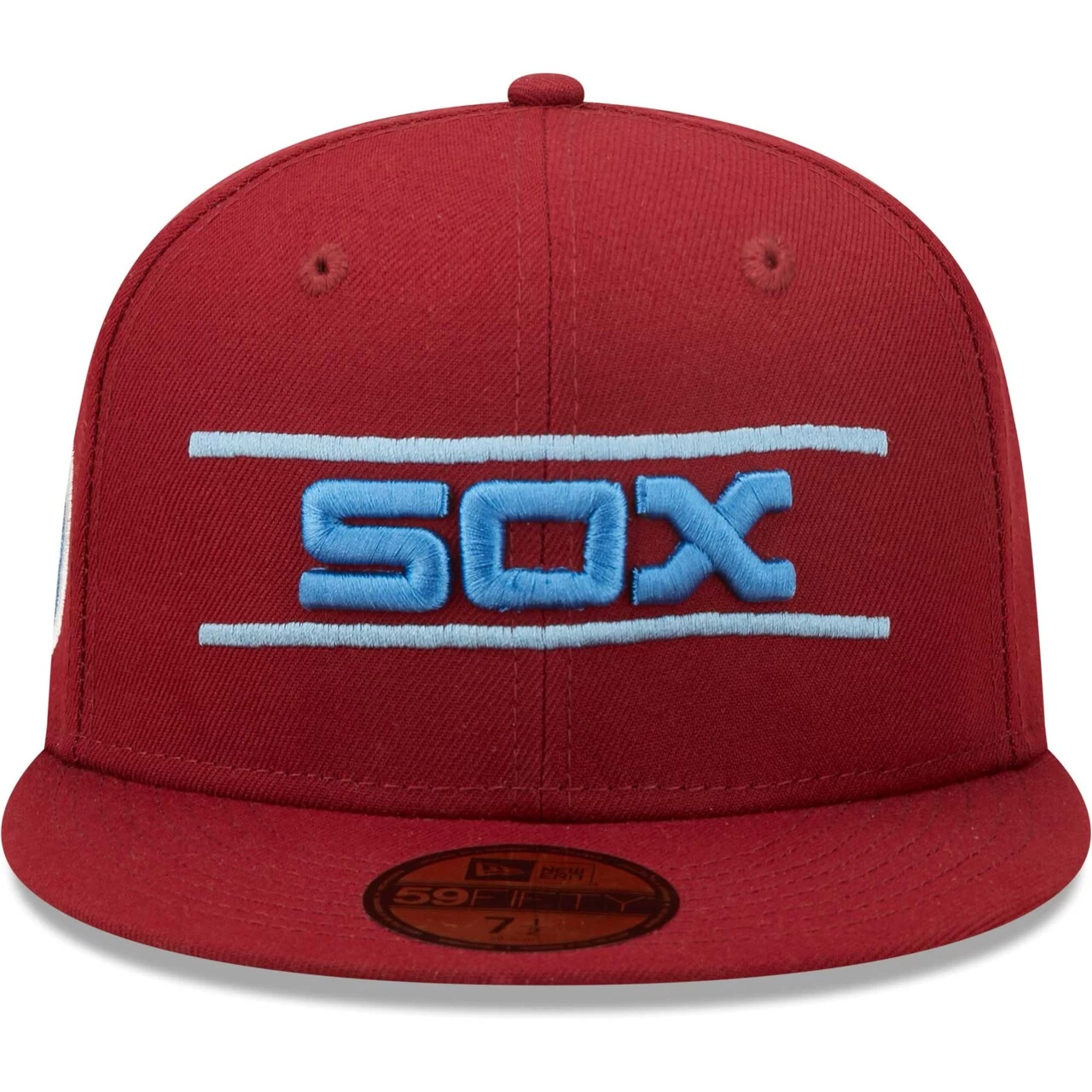 Men's Chicago White Sox New Era Cardinal 75 Years Air Force Blue Undervisor 59FIFTY Fitted Hat - Image 2