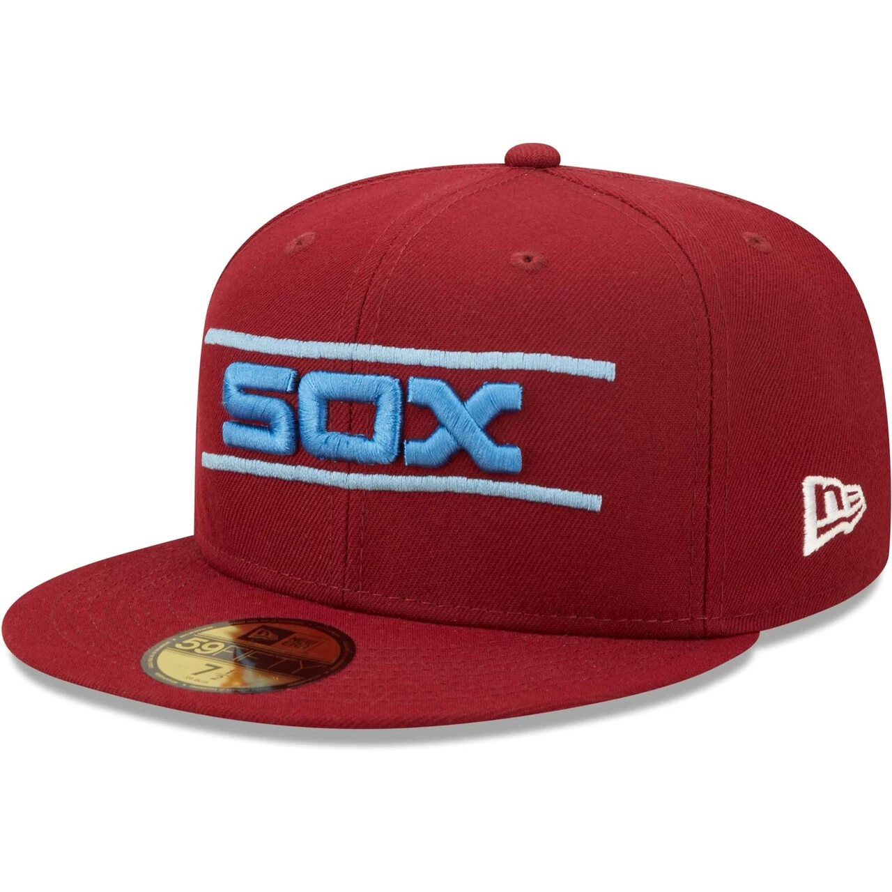 Men's Chicago White Sox New Era Cardinal 75 Years Air Force Blue Undervisor 59FIFTY Fitted Hat - Image 3
