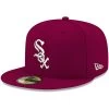 Men's Chicago White Sox New Era Cardinal White Logo 59FIFTY Fitted Hat