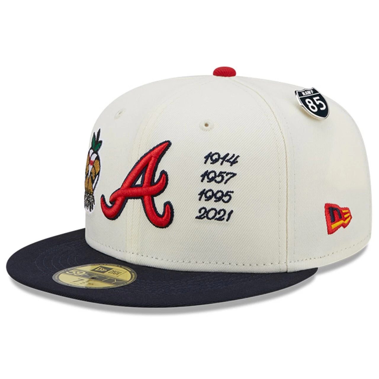 Men's Atlanta Braves New Era Cream Four-Time World Series Champions X Quavo 59FIFTY Fitted Hat - Image 3