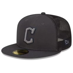 Men's Cleveland Guardians New Era Graphite 2022 Batting Practice 59FIFTY Fitted Hat