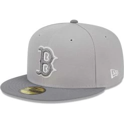 Men's Boston Red Sox New Era Gray Green Undervisor 59FIFTY Fitted Hat