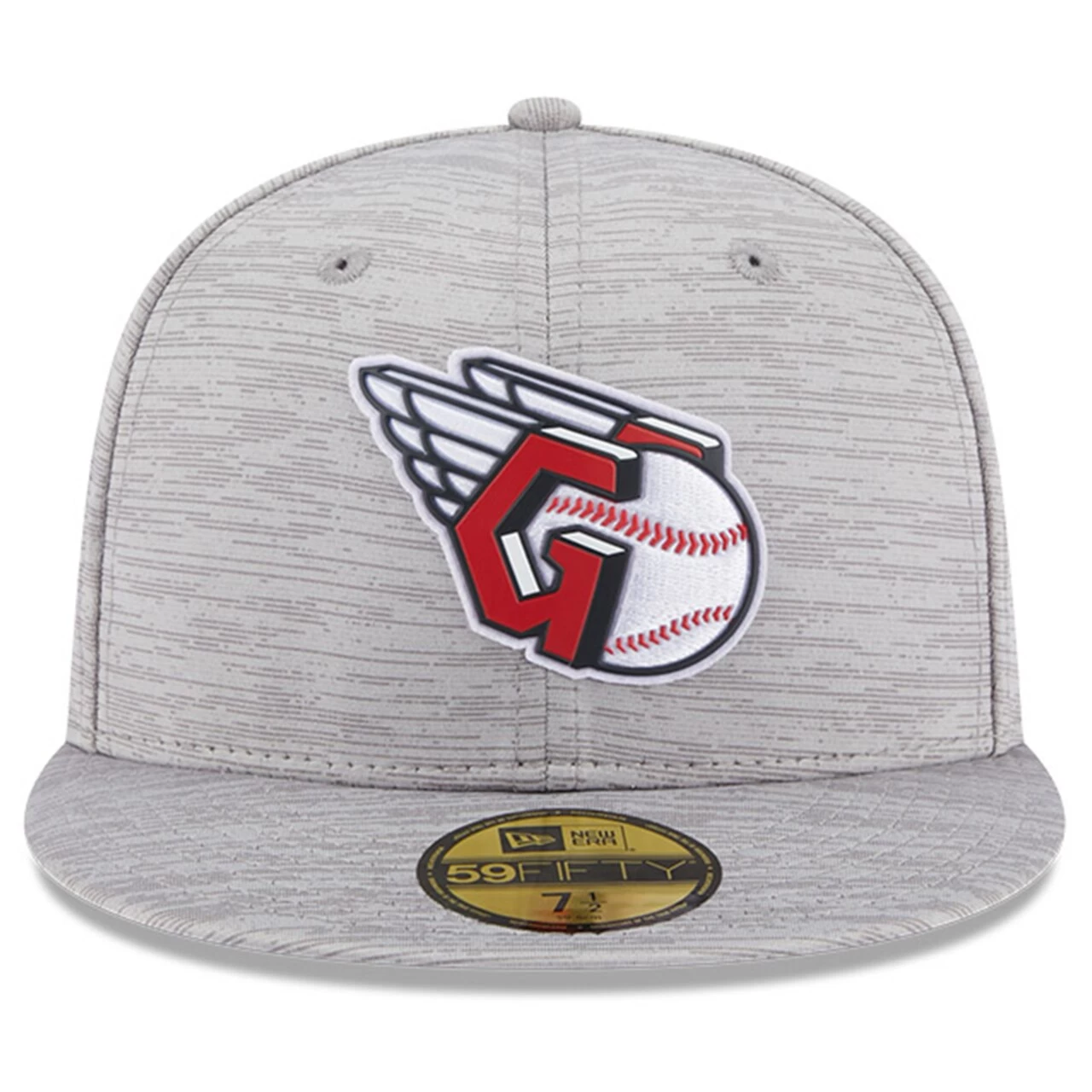 Men's Cleveland Guardians New Era Gray 2023 Clubhouse 59FIFTY Fitted Hat - Image 2