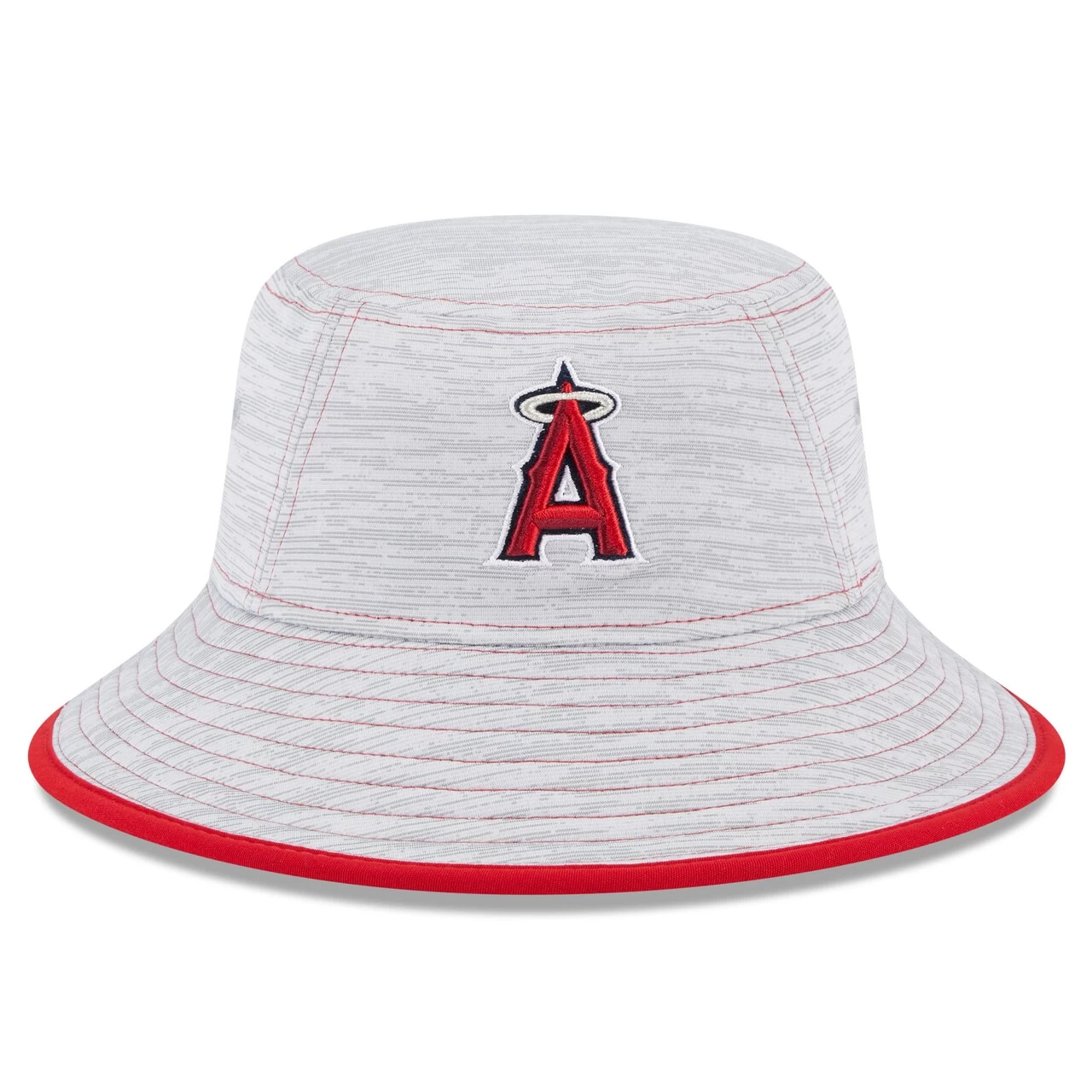 Men's Los Angeles Angels New Era Gray Game Bucket Hat
